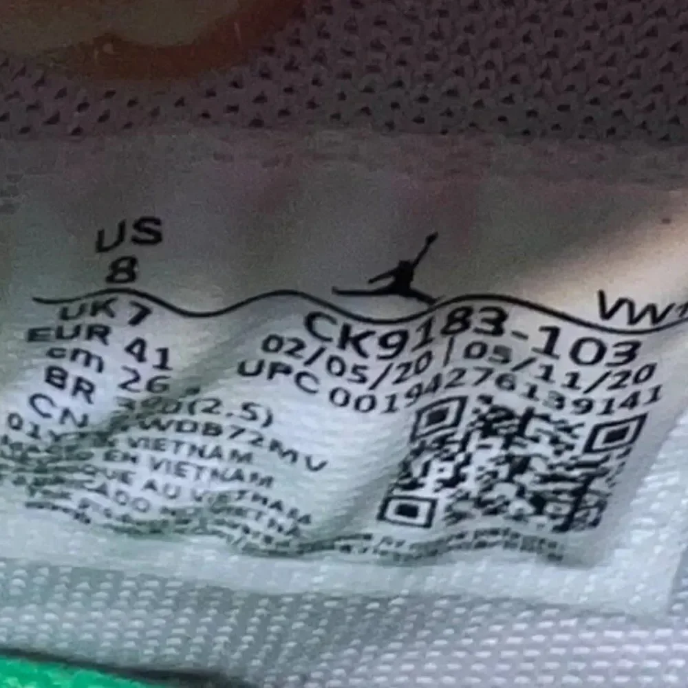 Jordan Zoom '92 'White Lucky Green Dark Sulfur' CK9183-103‎ Men's 8